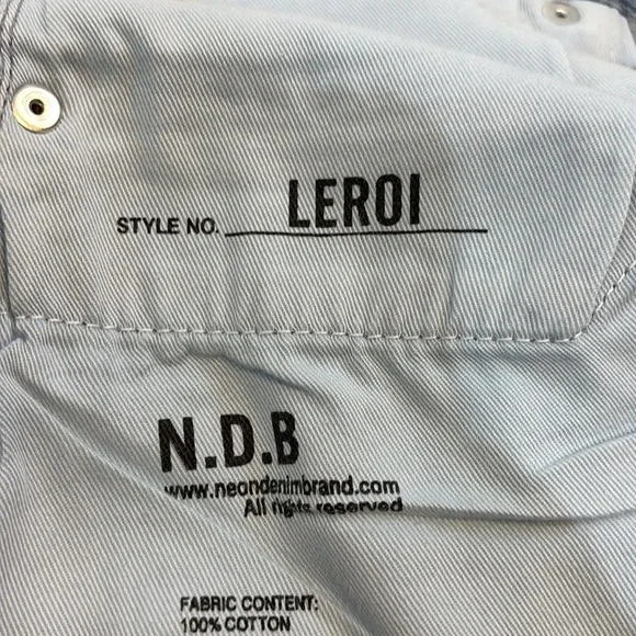 Neon Denim Leroi Coated iridescent Wide-Leg Jean size 25 NWT - Picture 10 of 13